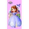 Telo Mare Principessa Sofia Disney Microfibra 140x70 cm – Asciugamano Bambina per Mare e Piscina