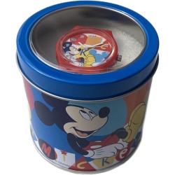Orologio Analogico Mickey Topolino Disney con Scatola di Latta – Idea Regalo per Bambini