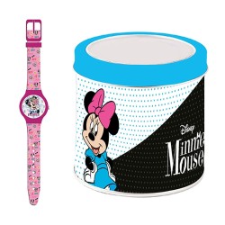 Orologio Analogico in scatola di latta Disney Minnie Mouse Idea regalo Bambina