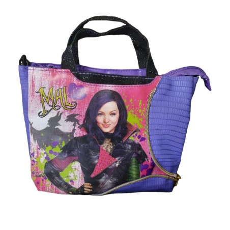 Borsa Passeggio con Manici e Tracolla Disney Descendants a tre scomparti 23x18 cm Bambina