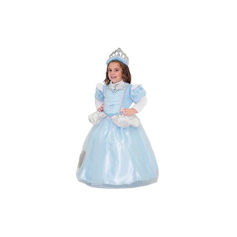 Costume di Carnevale Cenerentola Primi Passi - Vestito Principessa Bambina con Corona e Sottogonna in Tulle