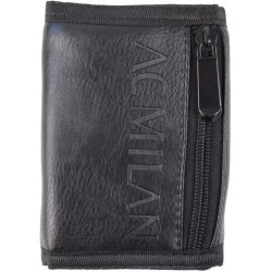 Portafoglio Ufficiale AC Milan in Cordura – Chiusura a Strappo, Logo Originale, Scomparti e Tasca per Monete