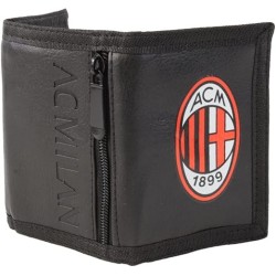 Portafoglio Ufficiale AC Milan in Cordura – Chiusura a Strappo, Logo Originale, Scomparti e Tasca per Monete