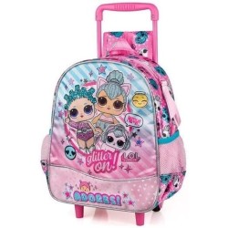 "Zaino Asilo con Trolley LOL Glitter - Praticità e Divertimento per i più Piccoli"