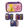 Astuccio Triplo Riempito Bambina Trilli Fairies - 44 Accessori Scuola Elementare - 3 Zip - Prodotto Ufficiale Disney