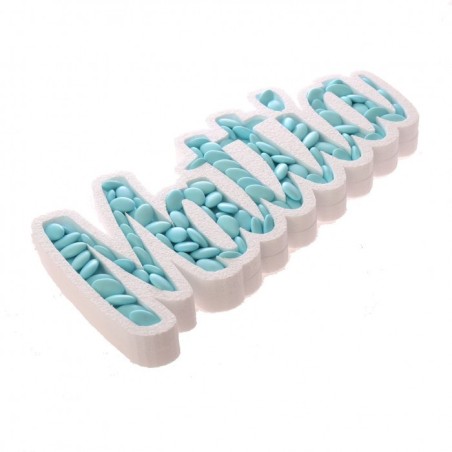 Scritta Portaconfetti 2 in 1 Nomi Frasi in Polistirolo 60x15x6 cm.Vassoio per Confetti ,Cioccolatini Caramelle, Marshmallow.