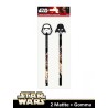 SET DA DUE MATITE CON GOMMA 3D DISNEY STAR WARS REGALINI FINE FESTE E COMPLEANNO
