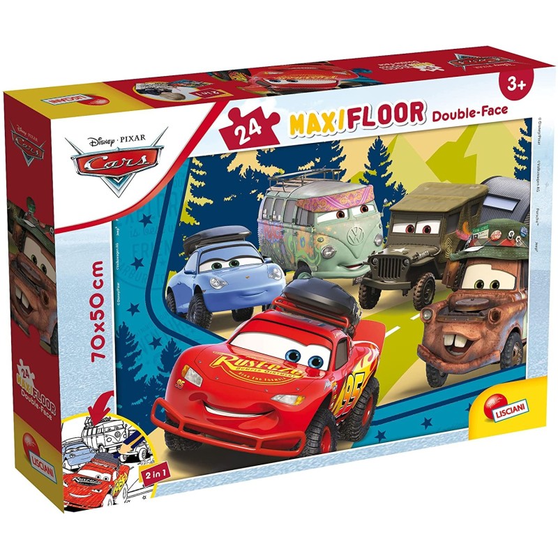Puzzle Disney Cars Double-Fac - 24 Pezzi Giochi e colora