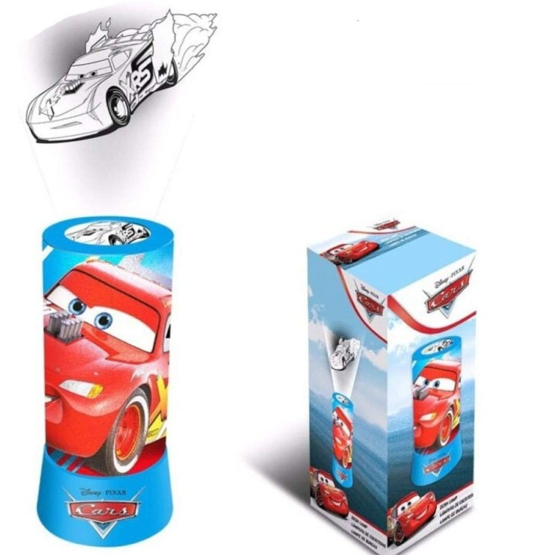 Lampada LED Setta Mcqueen Disney 20cm | Proiettore Luce Notturna Senza Fili Bambini | Idea Regalo Camera