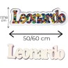 Scritta Portaconfetti 2 in 1 Nomi Frasi in Polistirolo 60x15x6 cm.Vassoio per Confetti ,Cioccolatini Caramelle, Marshmallow.