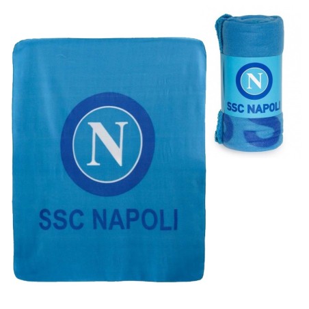 Plaid Coperta in Pile SSC Napoli 130x160 cm – Prodotto Ufficiale, Morbida e Calda – Idea Regalo Tifosi