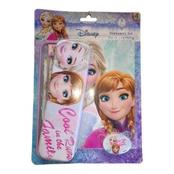 Set Cancelleria Disney Frozen – Kit Scuola 5 Pezzi con Astuccio in Latta e Quaderno Notes