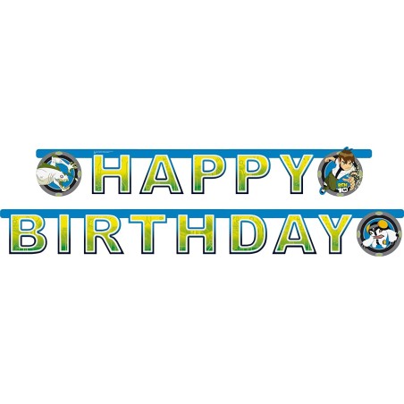 Festone Compleanno Bambino Ben10 – Happy Birthday 1,80 m | Decorazione Party