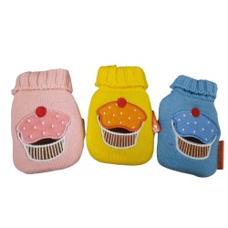 Scaldamani Riutilizzabile in Gomma con Copertura Morbida set da 3 pz Mini Borsa dell’Acqua Calda per Mani Fredde e Relax