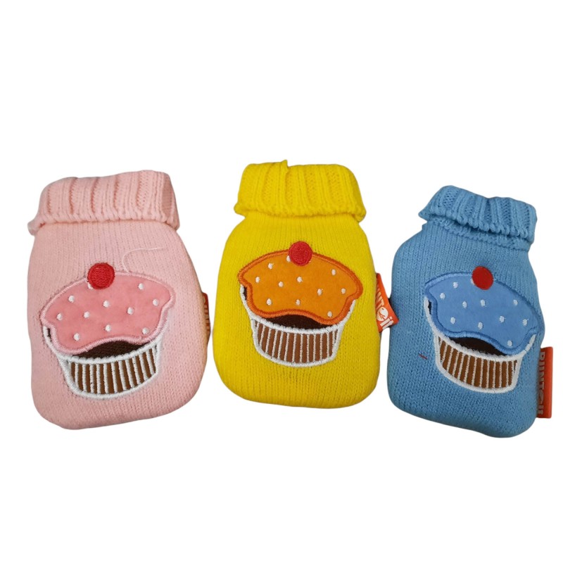Scaldamani Riutilizzabile in Gomma con Copertura Morbida set da 3 pz Mini Borsa dell’Acqua Calda per Mani Fredde e Relax