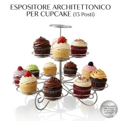 Alzata per Cupcake a 3 Piani in Metallo – Supporto Torre per 13 Muffin e Dessert