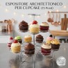 Alzata per Cupcake a 3 Piani in Metallo – Supporto Torre per 13 Muffin e Dessert