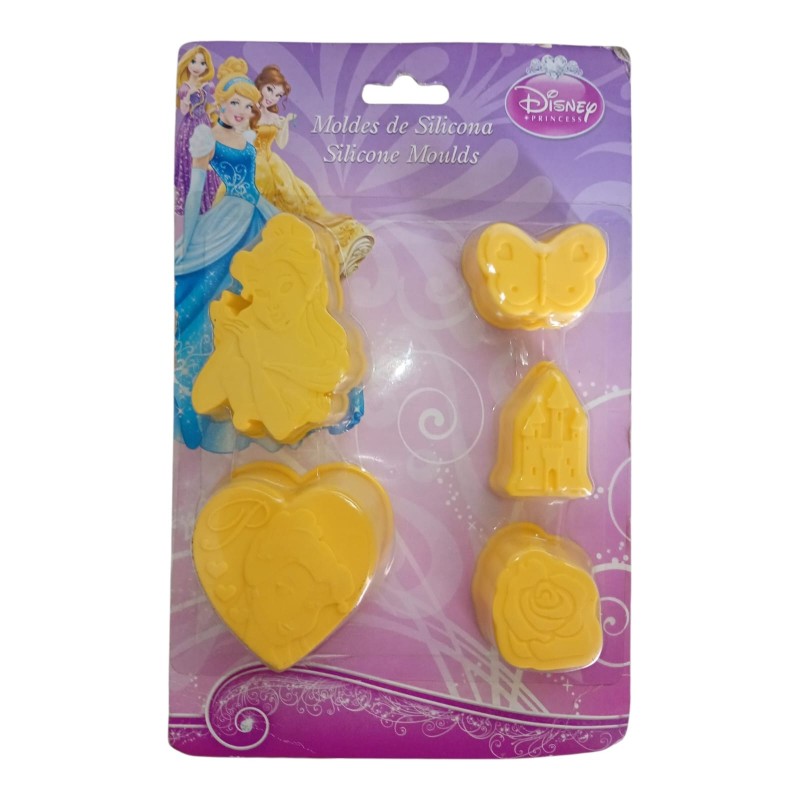 Set 5 Stampi in Silicone Principesse Disney – Per Cioccolatini, Dolci e Decorazioni
