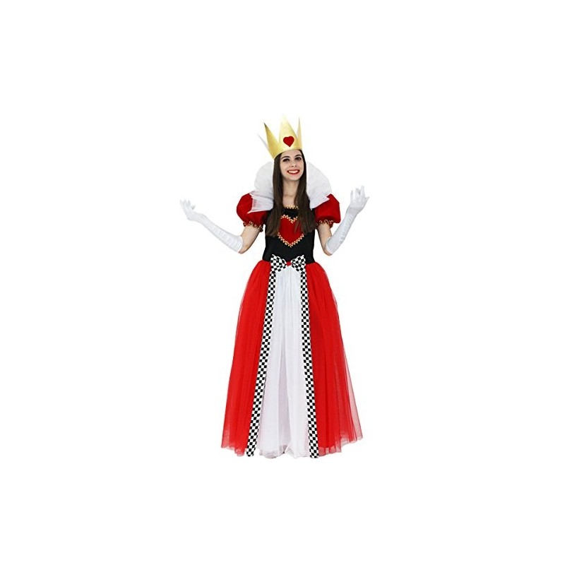 VESTITO COSTUME Maschera di CARNEVALE per Adulti - REGINA DI CUORI
