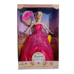 Bambola Regina Gran Gala – Abito da Sogno con Accessori Reali (Specchio, Spazzola e Mollette)