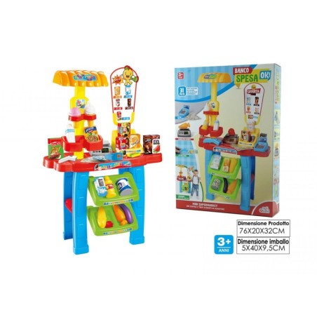 GIOCO DEL MINI SUPERMERCATO BANCO SPESA ACCESSORIATO BAMBINA