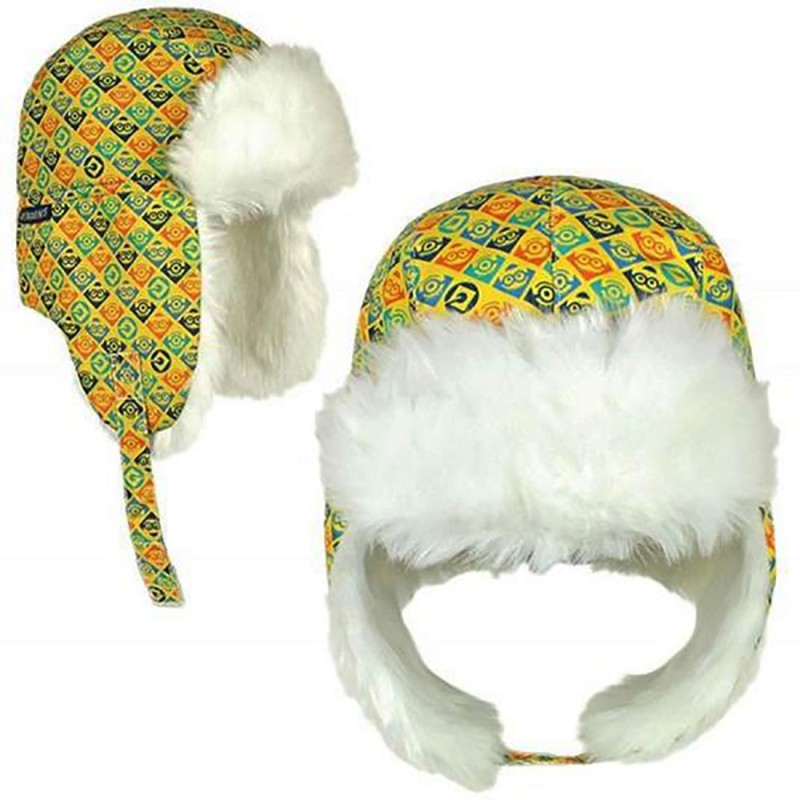 Cappello Russo Minions per Bambini | Taglia Unica con Pelliccia e Copri Orecchie | Caldo e Morbido