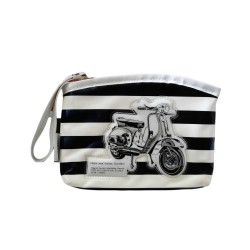 Pochette Vespa 20x15 cm – Borsello con Manico da Polso – Design Vintage per Uomo e Donna