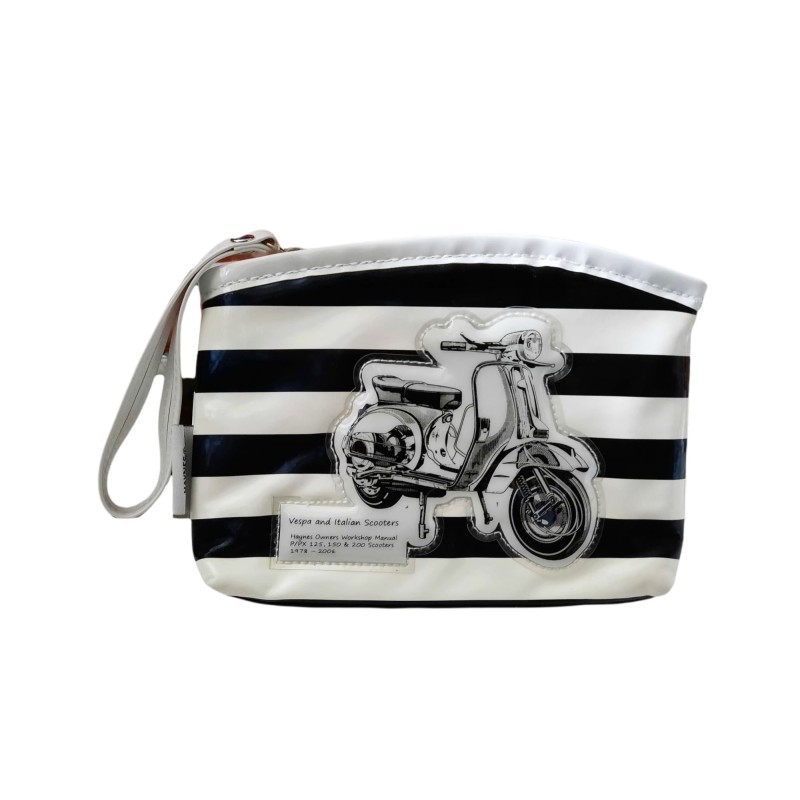 Pochette Vespa 20x15 cm – Borsello con Manico da Polso – Design Vintage per Uomo e Donna