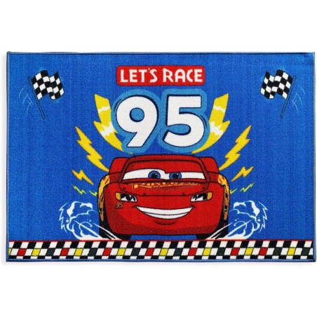 Tappeto Arredo Cameretta Disney Cars – Saetta McQueen 80x120 cm, Antiscivolo