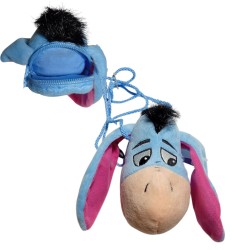 Borsetta Tracolla Bambina Ih-Oh Winnie the Pooh – Pochette Morbida Azzurra con Cerniera – Mini Borsa Peluche