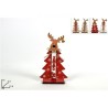 ALBERO DI NATALE LEGNO CON RENNA E CAMPANA