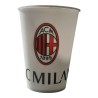 Bicchiere in Plastica AC Milan ufficiale 260 ml - Ideale per Scuola, Sport e Tempo Libero