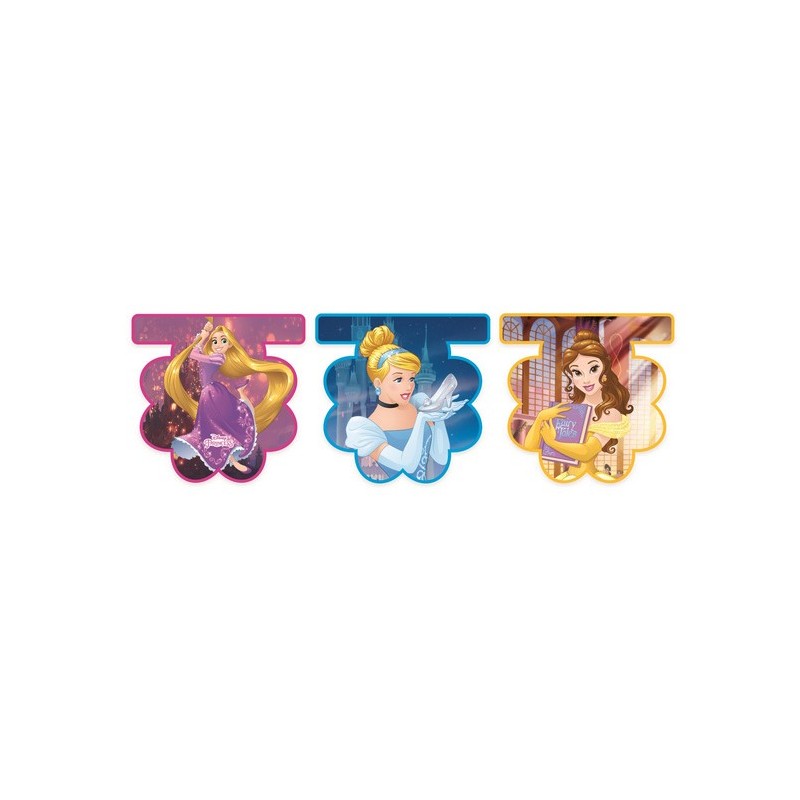 Festone a Bandierine Disney Princess 2,3 m – Decorazioni per Feste a Tema Principesse