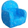 Poltroncina SSC Napoli Ufficiale per Bambini – Poltrona Cameretta in Gommapiuma Sfoderabile 40x35x45 cm