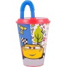 Bicchiere con Cannuccia Saetta McQueen Cars Disney 430ml - Perfetto per Scuola e Tempo Libero dei Bambini