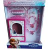 Portagioie in legno Disney Frozen con anello, braccialetto, collana ed elastici -Anna-Elsa