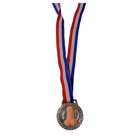 Medaglia sportivo umoristico pisello – Gadget divertente addio al nubilato e celibato, idea regalo party