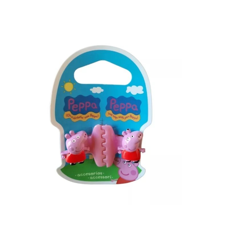 Pinzette per Capelli Peppa Pig 3D – Accessori Moda per Bambina