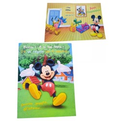 Biglietto di Compleanno Disney con Calamita di Topolino, Pippo e Paperino - Augura un Buon Compleanno Speciale!
