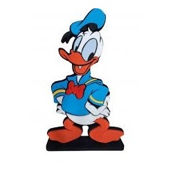 Sagoma Paperino Disney Personalizzata in Polistirolo per Compleanno - Dimensioni da 70 a 100 cmni