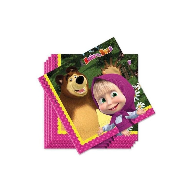 Masha e orso tovaglioli 20 pz compleanno bimbi coordinato tavola festa tema Bambini