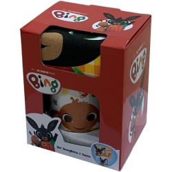 Set Colazione Bing il Coniglietto – Tazza in Ceramica + Tovaglietta in Cotone | Idea Regalo Bambini | Accessori Tavola Ufficiali