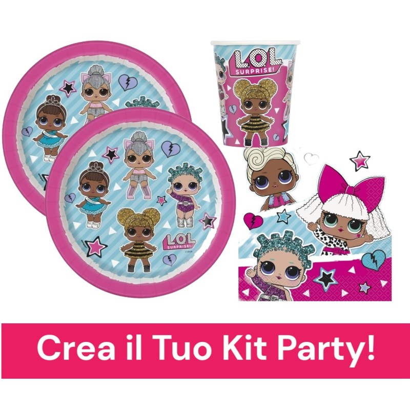 Coordinato per Feste Compleanno Lol Surprise Kit Party Bambini Festa e Party