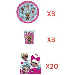 Coordinato per Feste Compleanno Lol Surprise Kit Party Bambini Festa e Party
