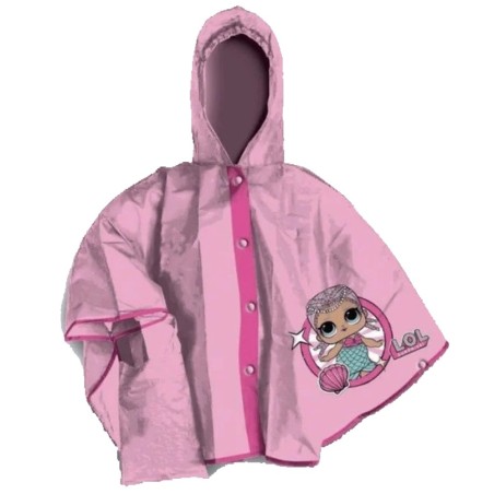 Poncho Mantella Pioggia LOL Surprise Bambina 6-7 Anni – Impermeabile, Antivento e Antipioggia con Bottoni, Taglia Unica