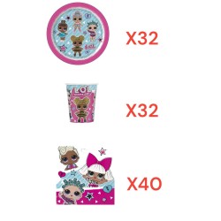 Coordinato per Feste Compleanno Lol Surprise Kit Party Bambini Festa e Party