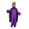 Costume Regina Cattiva Bambina Made in Italy – Vestito con Mantello, Corona e Copricapo 5/13 Anni