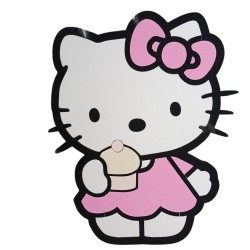 Sagoma Hello Kitty Personalizzata 3D (70cm) | Nome ed Età in Rilievo – Decorazione Compleanno
