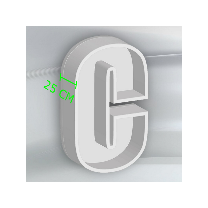 Porta Palloncini Lettera "C" in Polistirolo Balloon Box – Scenografie per Eventi e Feste,
