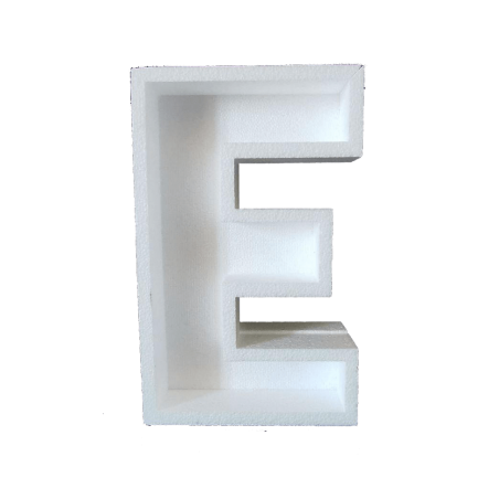 Porta Palloncini Lettera "E" in Polistirolo Balloon Box – Scenografie per Eventi e Feste,